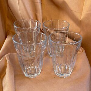 Set of 4 Vintage Palaks Pasabahce Baroque Tapered Juice Glasses from Turkey